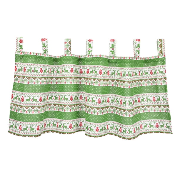 Cortina corta y suave de Navidad, visillo para balcón, cortina de balcón. El 137x61cm
