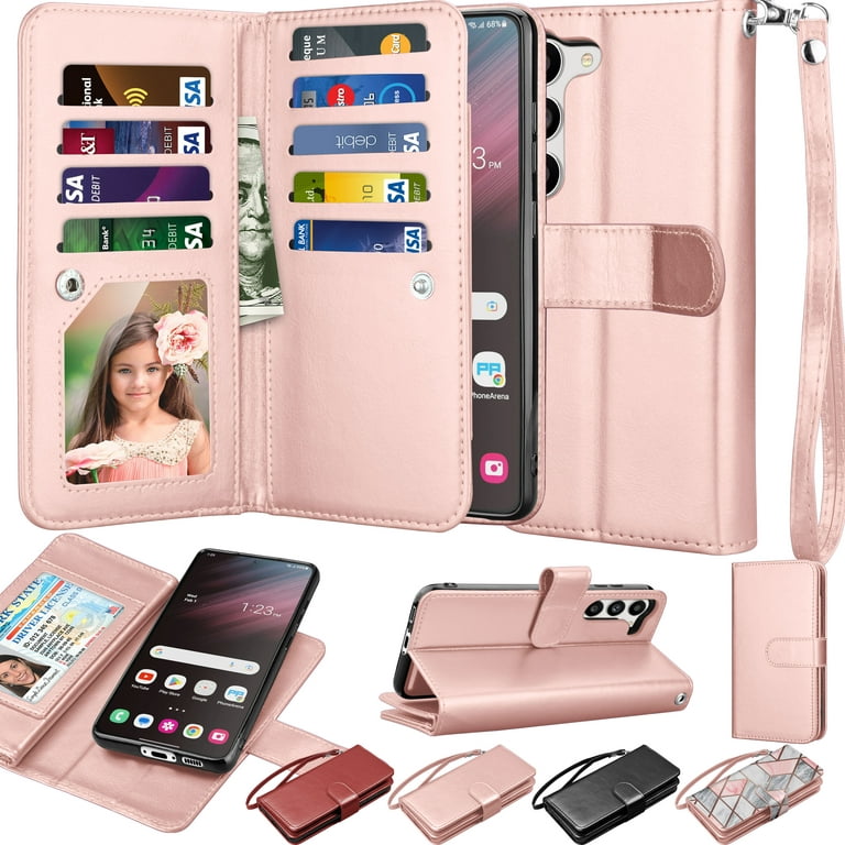 Samsung Galaxy S23 Ultra Case with Camera Lens Protector and Removeable  Wallet