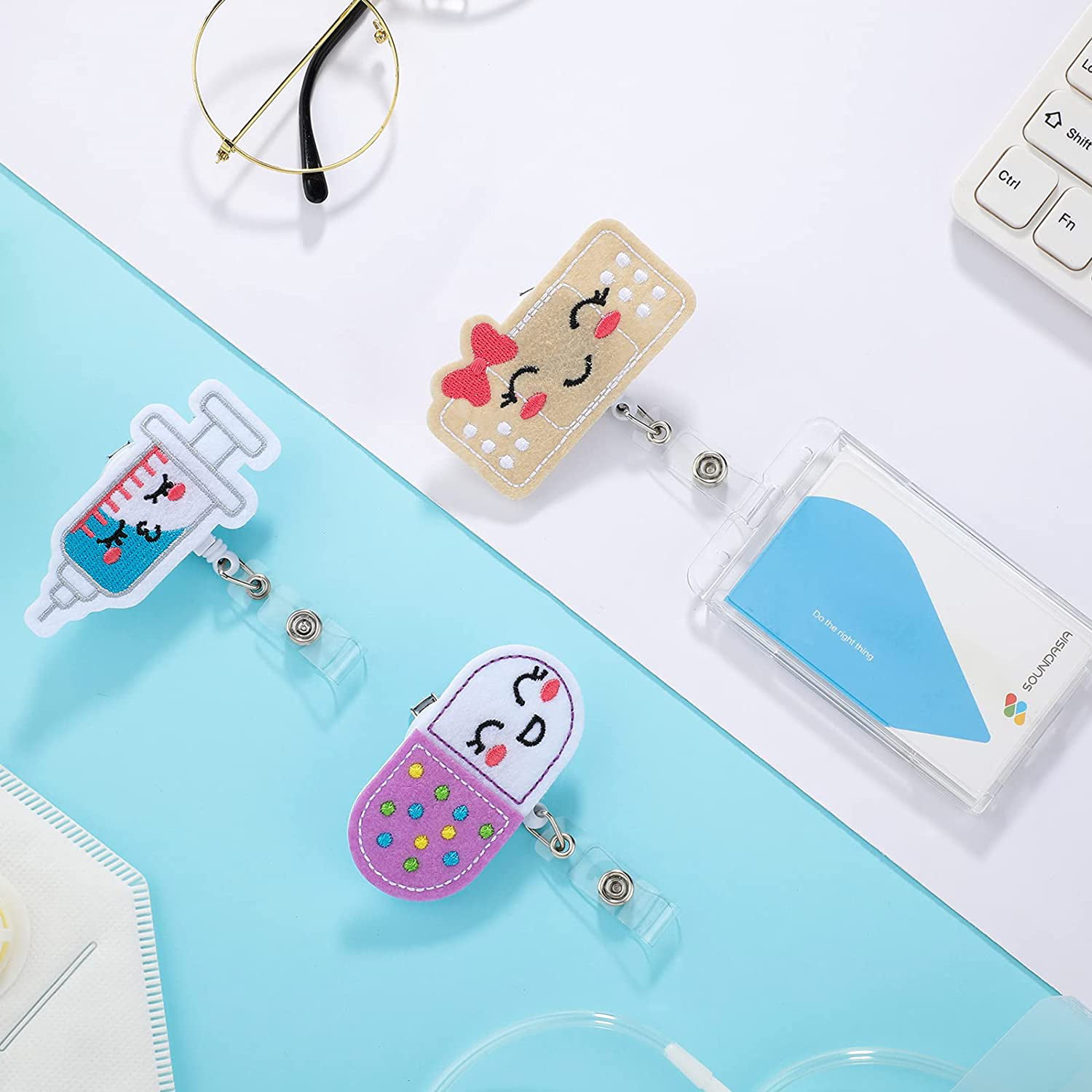 Flower Nurse Badge Reel Retractable Easy Pull Buckle Kawaii ID Card Holder  Office School Supplies – the best products in the Joom Geek online store