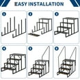 thumbnail image 4 of Yiwa Heavy Duty RV Step Ladder with Handrail, Stable Stairs for Mobile Homes, Pools, Hot Tubs, and Trampolines, 4 of 6