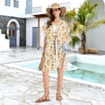 thumbnail image 5 of Beach Vacation Clothes Kimono Cardigan Loose Swimsuit Cover Up for Women Cute Ducks with Hat L, 5 of 6