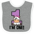 thumbnail image 3 of Inktastic 1st Birthday Cow Farm Party Girls 1 Year Old Girls Baby Bib, 3 of 4