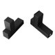 thumbnail image 3 of 6 Piezas Soporte de Estante de Madera / Vidrio Ajustable Soporte de Pared de Montaje Pesado Soporte Flotante Negro, 3 of 5