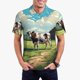 thumbnail image 1 of Balery Prairie Pasture Cow Camisa Polo de Hombre con Estampado, de Manga Corta y Tejido Medio, Camisa Tipo Golf Polo-Medium, 1 of 6