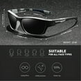 thumbnail image 5 of 4-piece polarized sports and fashion glasses for both men and women - Retro style, multi-color lenses, perfect for cycling, fishing, running, hiking and outdoor activities,, 5 of 8