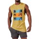 thumbnail image 1 of Camiseta sin mangas de cuello redondo para hombre, informal, a la moda, con estampado, deportiva, de poliéster, 1 of 5