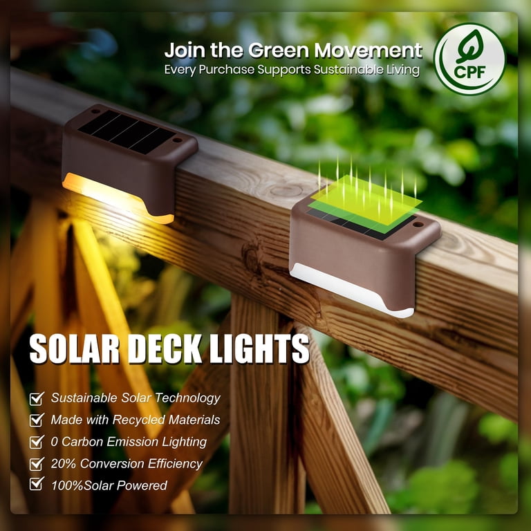 Tmdioo Solar Deck Lights, 16 Pack Waterproof Step Lights photo 7