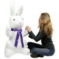 thumbnail image 3 of American Made Giant Stuffed Bunny White Soft 42 Inch Big Plush Rabbit, 3 of 4
