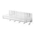 thumbnail image 2 of Bathroom Shelves, Wall Mounted Storage Racks, No Hole Installation, Transparent Plastic, Large Capacity, Stable Load Bearing, For Toiletries Towels, 2 of 7