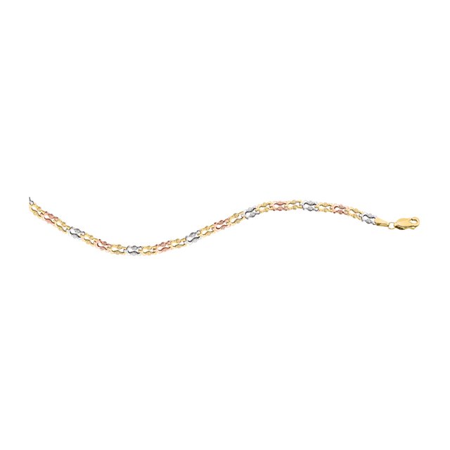 Esclava Dama Tejido Antifaz De 18 Cm Oro 10 K Joyería M De Leon Esclava Dama Tejido Antifaz