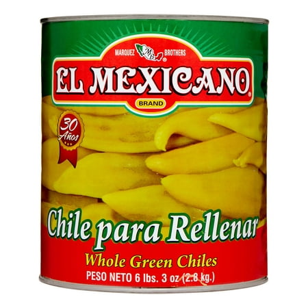 El Mexicano, Whole Green Chiles, 6 Lb