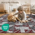 thumbnail image 4 of ODIKA 8'x10' Washable Area Rug Geometric Directional Blocks Repeating Motifs Contemporary Abstract for Living Room, Under Sectional, Family , Durable, Non-Slip, 4 of 7
