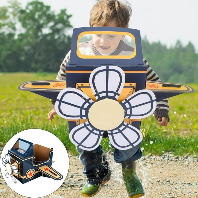 HUASHENG Wearable Airplane Cardboard Clothing Easy To Assemble And Lightweight Used For Creative Pretend Games And Parental Interaction