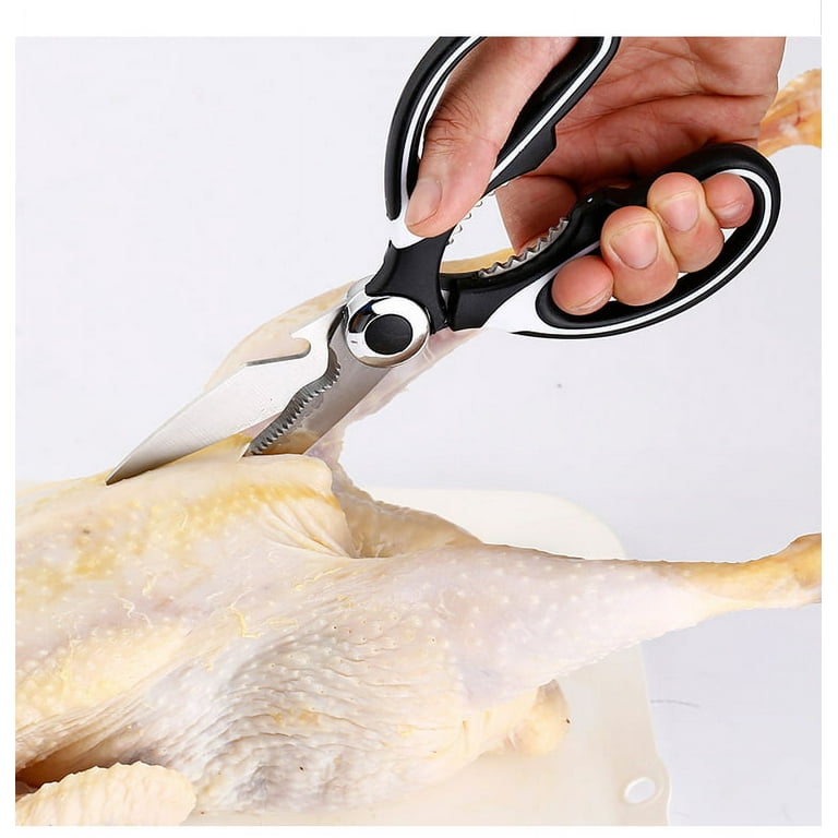 Muerk Upgrade Heavy Duty Stainless Steel Kitchen Scissors,Multipurpose  Ultra Sharp Utility Scissors, Professional Poultry Shears for Bone,  Chicken, Meat, Fish, Turkey,Vegetables,Barbecue Scissors. 