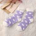 thumbnail image 3 of Fuzzy Socks Cute Heart Pattern Fluffy Warm Winter Socks Cozy Socks Sleep Socks, 3 of 8