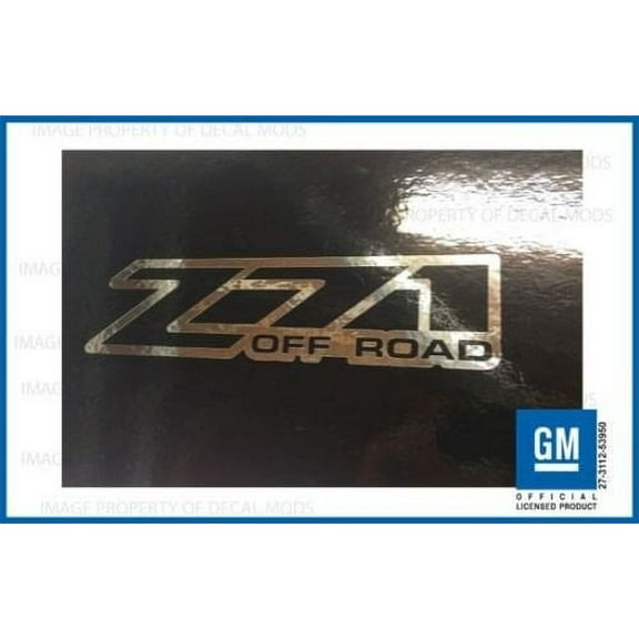 GMC Sierra Z71 Off Road decals stickers - CCHR CHROME Reflective (2001-2006) bed side 1500 2500 HD (set of 2)