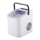 thumbnail image 1 of Máquina portátil para hacer hielo de encimera con asa, 9 cubitos de hielo en forma de bala listos en 6 minutos, 12 kg/24 h, función de autolimpieza con pala y cesta para fiestas en casa (blanco), 1 of 9