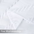 thumbnail image 6 of White Tier Curtain Valance Jacquard Semi Sheer Curtain Valance Cafe Curtain Pair Kitchen Valances Tufts Style Window Treatment for Bedroom, Farmhouse Home Décor, 52" W x 15" L, White, 6 of 9