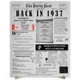 thumbnail image 1 of The Party Post 87th Birthday Party Decorations Poster Born in 1937, 1 of 5