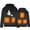 Black/3, variant on Heated Hoodie with USB Men and Women (Unisex) Washable Pullover Fleece Hooded Sweatshirt