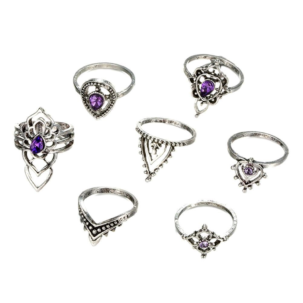 Joint Knuckle Rings Set Gold Multi Size Vintage Finger Ring Set