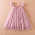 thumbnail image 2 of Zanarzt Tulle Dress Toddler Toddler Baby Dress Tulle Tutu Flower Girl Dresses Flower 1st Birthday Girl Outfit Pink,4-5 Years, 2 of 7