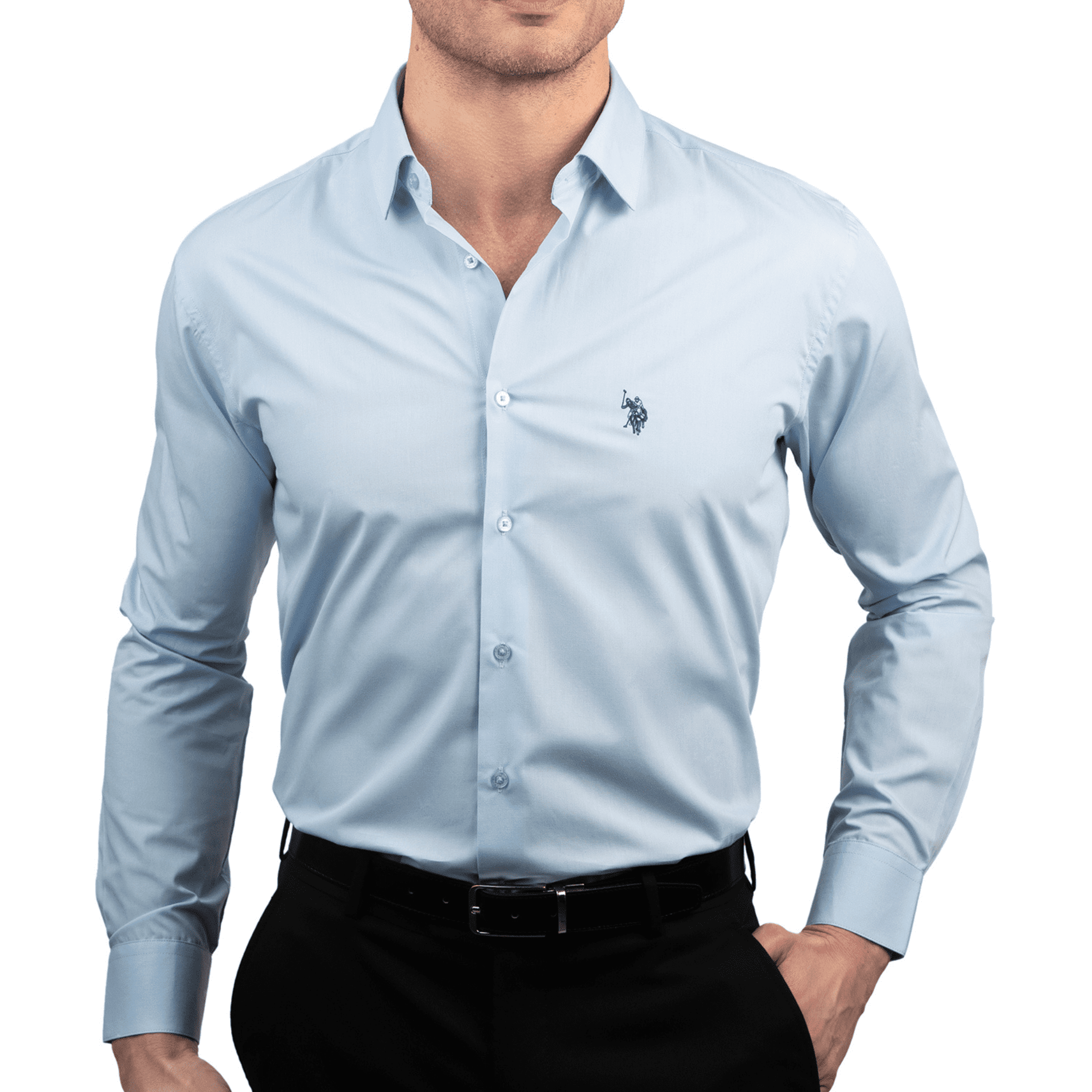 U.S. Polo Assn. Mens Dress Shirt Regular Fit Long Sleeve Button Down