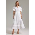 thumbnail image 1 of Vestido Bellabarnetten con mangas adornadas con flores para mujer, 1 of 3