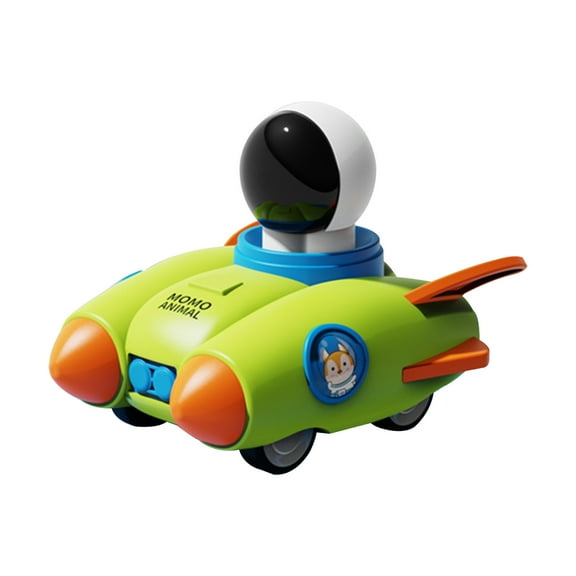 Green Green Press Space Astronaut Toy Pullback Car Walking Colorful Space Vehicle With Astronaut Figure