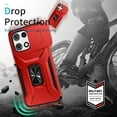thumbnail image 4 of For Motorola Moto G 5G 2025/ Moto G Play 5G 20205 Case, Sliding Camera Lens Cover Military Grade Protection Stand Bracket Bumper Rugged TPU PC Phone Case for Motorola Moto G Power 2025,Red, 4 of 8