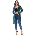 thumbnail image 4 of Women's Sparkly Sequin Cardigan Long Sleeve Open Front Glitter Kimono, 4 of 7