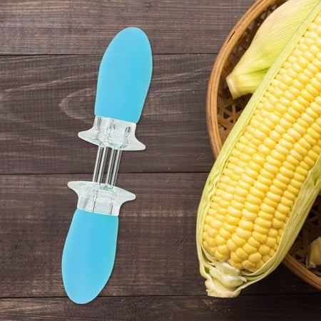 

Plastic Handles BBQ Corn Insert Skewers Corn Holders Stainless Steel 8pcs Kitchen Cooking(Green)