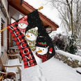 thumbnail image 4 of Christmas Garden Flag 28x40 Double Sided, Burlap Buffalo Check Plaid Large Let it Snow Snowman Winter Garden Yard Flags for Winter Christmas Outside Outdoor House Decor (ONLY FLAG), 4 of 6