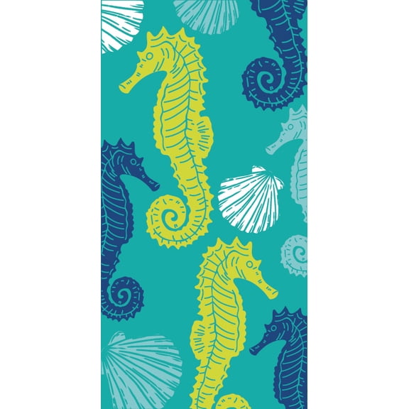 Printed Microfiber Sueded Beach Towel in Mesh bag