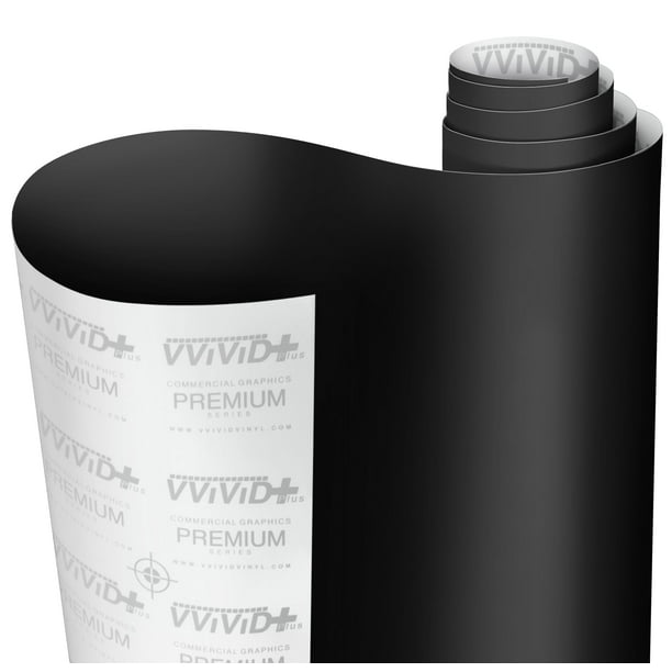 Rollo de vinilo para automóviles VViViD, negro mate, 45 cm x 1,5 m, con filtro de aire