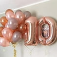 thumbnail image 2 of 40 Inch Big Number Balloons Rose Gold Number 0 Balloon for Kids Birthday Party Self Inflating Foil Digit Balloon for Anniversary Graduations Birthday Party Decorations(Rose Gold 0), 2 of 12