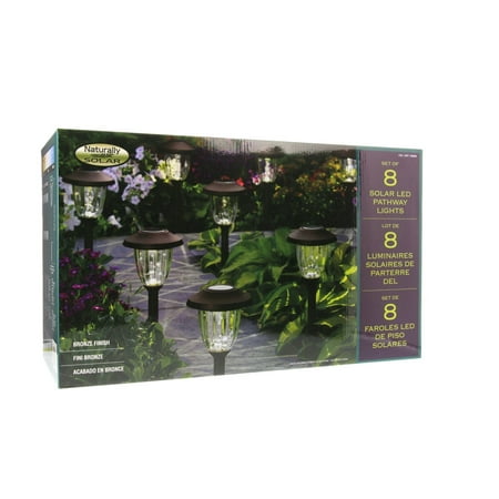 Naturally Solar Led Pathway Lights Bronze Finish 6 Lumens Set Of Naturally Solar Led Pathway Lights Bronze Finish 6 Lumens Set Of 8