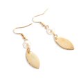 thumbnail image 3 of Pendientes largos con borlas y hojas Minnieouse para mujer con perlas de imitación color oro, 3 of 5