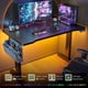 thumbnail image 3 of CHENZM Electric Standing Desk with LED Lights,48 x 24 Inch Height Office Desk with 3 Memory Preset, Adjustable Computer Desk with Storage Side Pocket and Cable Management,Black, 3 of 9