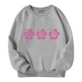 thumbnail image 4 of Tiweut Sweatshirts for Girls Kids Floral Graphic Long Sleeve Crew Neck Toddler Pullover Relaxed Fit Clothes 10-11 Y, 4 of 4
