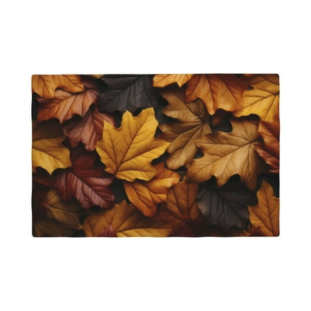 

Placemats Set of 4 Rich Autumn Maple Leaf Texture Heat Resistant Non - Slip Place mats Waterproof table mat for Kitchen Dining-4片装