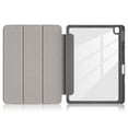 thumbnail image 4 of Dteck Trifold Stand Case for iPad 9th 8th 7th Generation 10.2-inch,Magnetic Smart Leather Case Clear PC Auto Sleep/Wake Back Cover Built-in Pencil Holder for iPad 10.2" 2021/2020/2019,Grey, 4 of 11