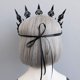 thumbnail image 4 of Diadema con corona negra YONGSHENG gótico oscuro Halloween tocado maquillaje, 4 of 5