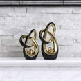 thumbnail image 5 of Black and Gold Decor Desk Sculpture Home Decor Large, Abstract Modern Art Gold Knot Knick Knacks for Shelves, Coffee Table Dining Table, Mantle Cabinet TV Stand Christmas Centerpiece, 5 of 8