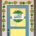 thumbnail image 4 of XIBUFE Happy St Patricks Day Sign Front Door Decor,Green Shamrock Clover Horseshoe Farmhouse Wood Door Hanger,Spring Rustic Wooden Wreath Pediment Plaque Outdoor Indoor Wall Hanging Decor, 4 of 7