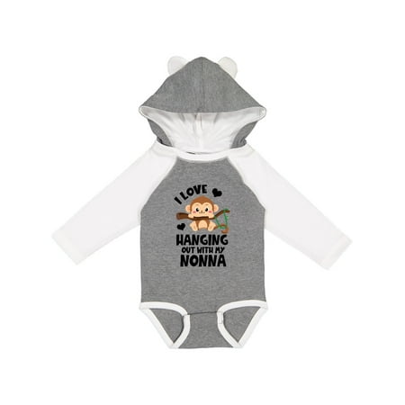 

Inktastic Monkey I Love Hanging out with My Nonna Gift Baby Boy or Baby Girl Long Sleeve Bodysuit