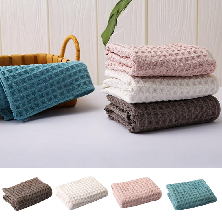 smiry 100% Cotton Waffle Weave Kitchen Dish Towels, Ultra Soft Absorbent Quick Drying Cleaning Towel, 13x28 Inches, 4-Pack, Light Grey, Size: Kitchen