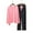 Pink, variant on Njoeus Pajama Sets for Women 2 Piece Plus Size Soft Lounge Pants for Women Set Women's Pajamas Round Neck Pullover Long Sleeve Long Pants Wide Leg Pants Color Block Home Clothes Set Pajama Set Pants C