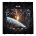 thumbnail image 3 of Ambesonne Space Shower Curtain, Wold Stardust Scenery, 69"Wx75"L, Orange Grey, 3 of 5