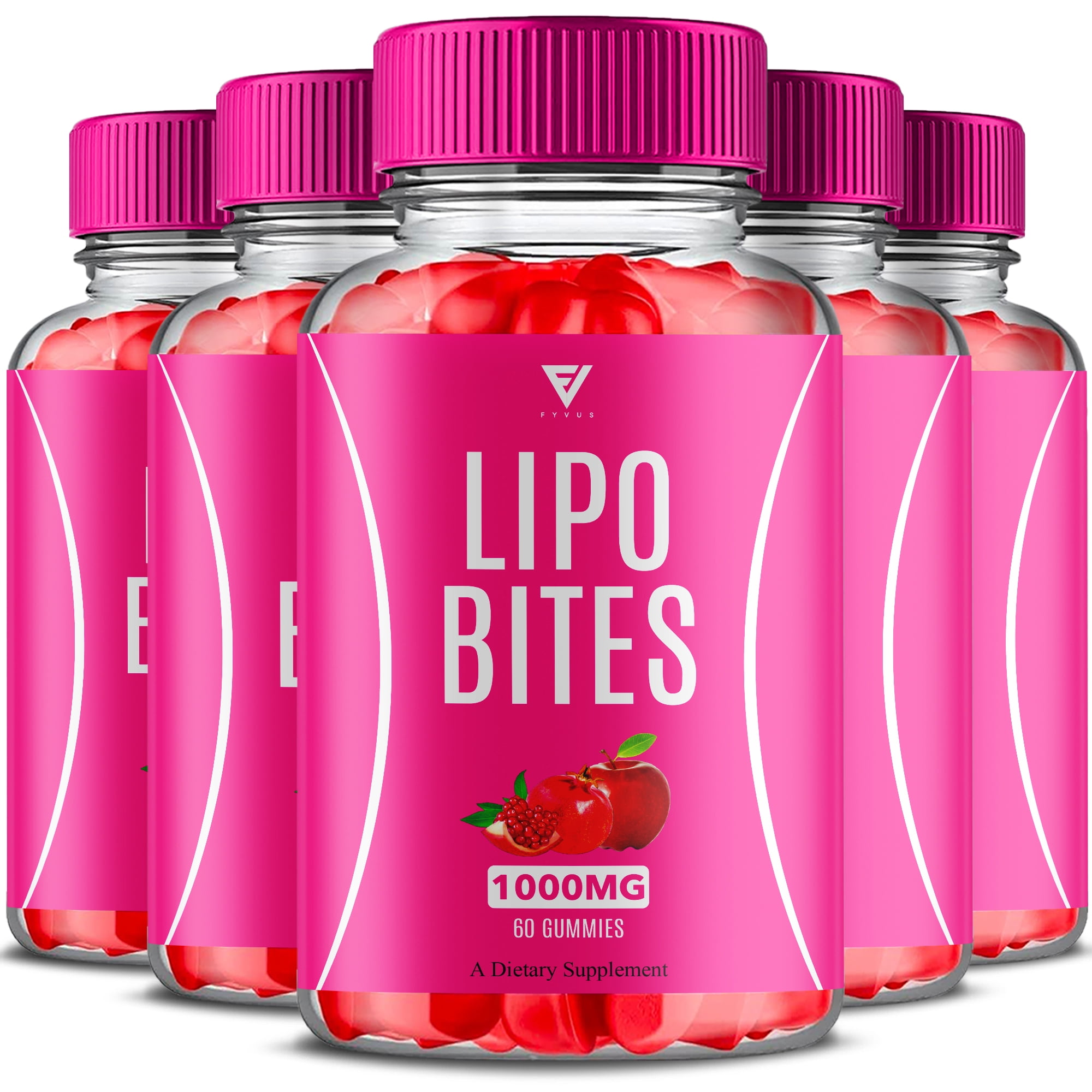 (5 Pack) Lipo Bites Keto ACV Gummies LipoBites Advanced Supplement (300 Gummies)